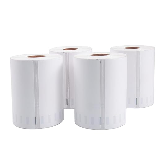 L LIKED 880 Count 4x6 Thermal Shipping Labels, 4 Rolls, Compatible with Rollo, Zebra, Jadens, Nelko, DYMO 4XL 1744907 - Commercial Grade