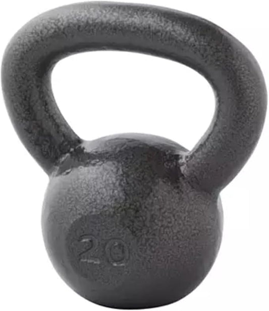 20 lb Kettlebell Cast Iron Hammertone Gray