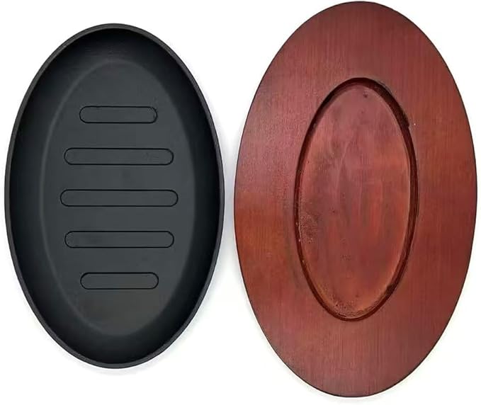 Cast Iron Griddle Plate, 8 Inch Square, Black