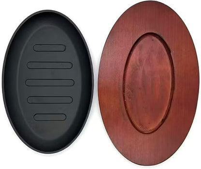 Cast Iron Griddle Plate, 8 Inch Square, Black