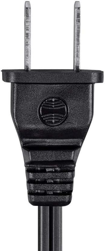 Monoprice AC Power Cord Cable - 3 Feet Without Polarized | 18AWG, 10A (NEMA 1-15P to IEC-320-C7) Black