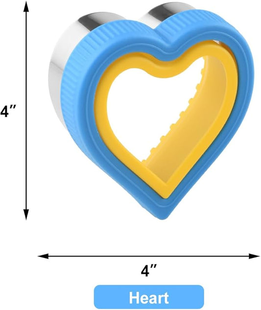 Heart Uncrustable Sandwich Maker Uncrustable Sandwich Maker for Family DIY Lunch Punch, Large Bread Cutter for Kids