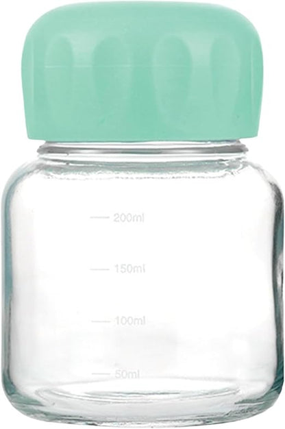 Glass Cup Espresso Cup Creative 200ml Lightweight with Scale Glass Milk Cup for Housewarming Daily Party Birthday Gift Family, 7.5cmx11cm