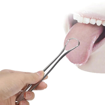 Tartar Removal Tool Oral Tongue Scraper Cleaner for Freshing Breath Portable Non-slip Handle A