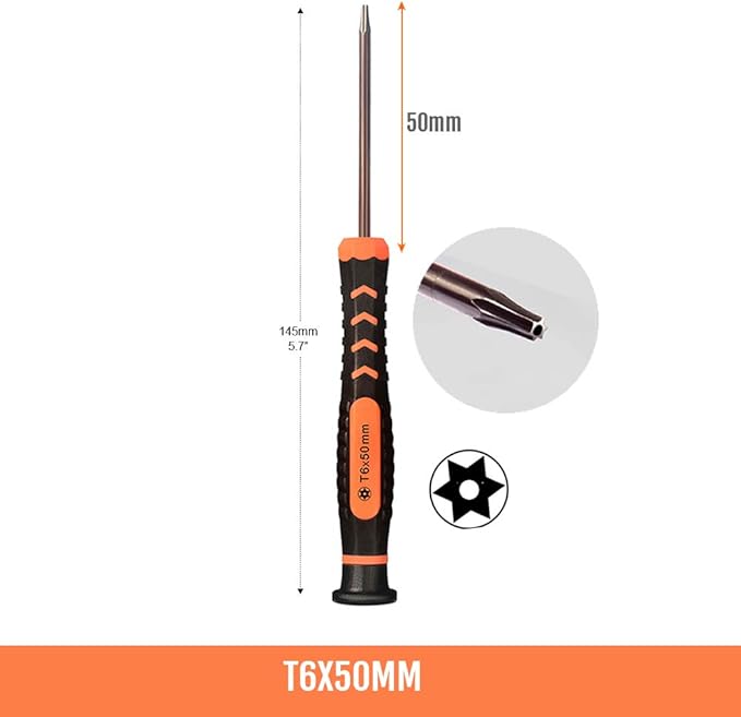 T6 Torx Security Screwdriver, TECKMAN Torx T6H Screwdriver for Apple Mac Mini, Oakley Juliet Sunglasses,Xbox Controller Mainboard,Pocket Knife and other Electronic Device Repair