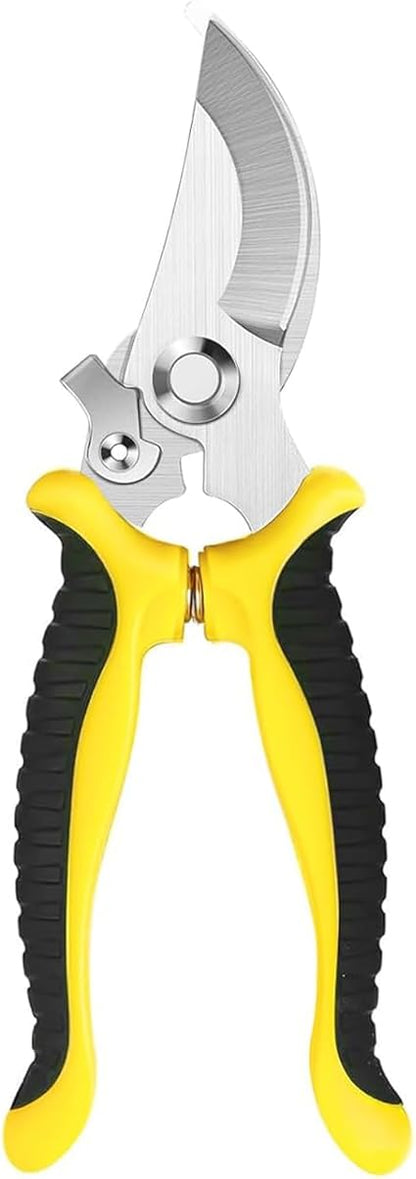 Gardening Scissor Curved Sharp Stainless Steel Blade Garden Cutter Shears Cutting Flowers Trimming Plants Yard Florist Flower Rose Herb Hedge Bonsai Fruits Picking