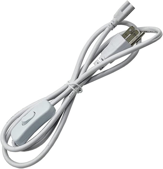 T5 T8 LED Wire Connector Power Cord LED Tube Power Extension Cord with on/Off Plug for LED T5 T8 Light Tube Integrated LED Light Fixture Extension Cable Wire (1.5M/5Ft US 3pin)