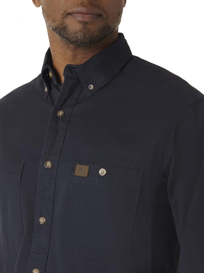 Wrangler Riggs Workwear Men's Logger Twill Long Sleeve Work Shirt
