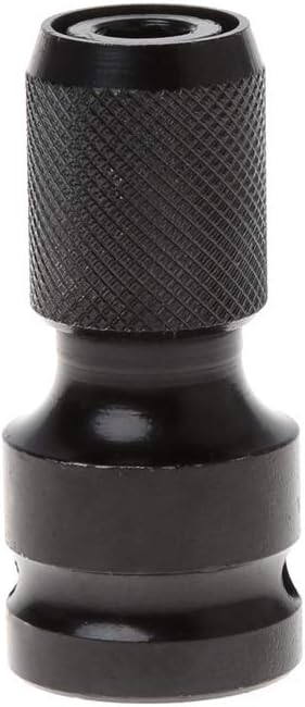 XISAOK 12" Drive to 14" Hex Shank Converter Quick Release Chuck Screwdriver Bit Adapter Hex Shank Converter Black