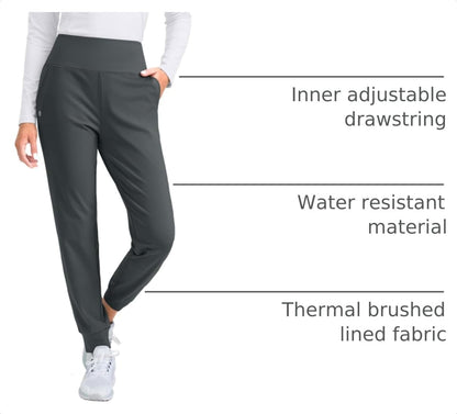 G Gradual Women's Fleece Lined Water Resistant Hiking Joggers
