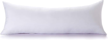 Acanva Fluffy Bed Sleeping Side Sleeper Body Pillow Insert, Long 20” x 60”, Gray