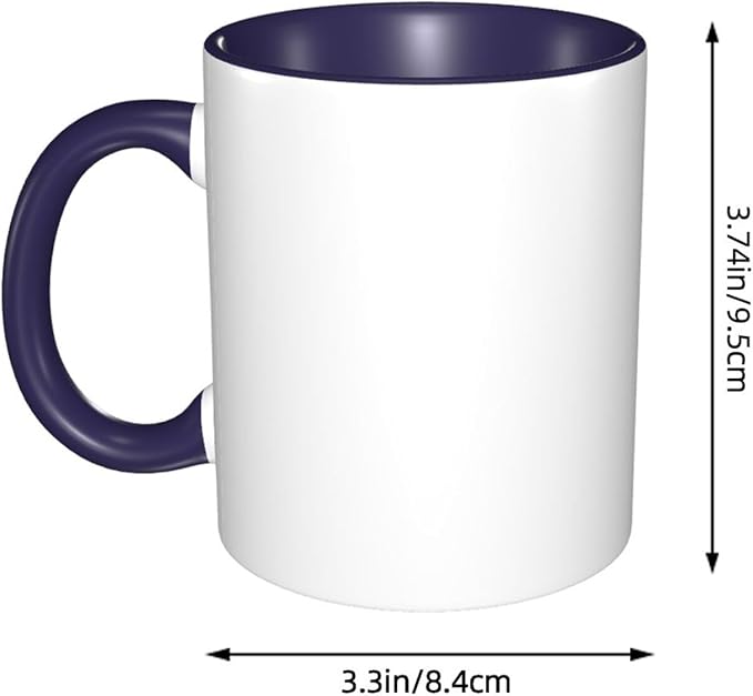 Personalized Coffee Mug Design Your Own Custom with Photo Text Logo Novelty Customized Gifts for Anniversary Birthday Christmas, for Dad, Mom, Husband, Wife 11oz Both Sides Print, Navy