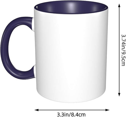 Personalized Coffee Mug Design Your Own Custom with Photo Text Logo Novelty Customized Gifts for Anniversary Birthday Christmas, for Dad, Mom, Husband, Wife 11oz Both Sides Print, Navy