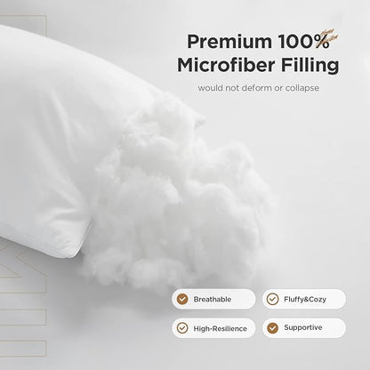 Acanva Decorative Rectangle Throw Pillow Inserts Hypoallergenic Form Stuffer Cushion Sham Filler, 1 Count (Pack of 1), White