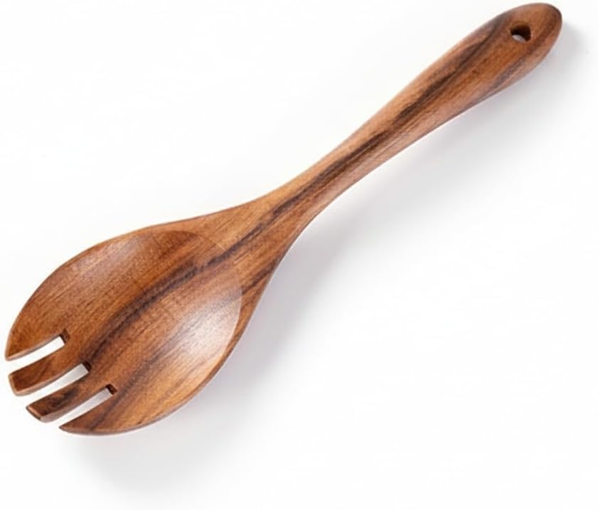 Acacia Wood Cooking Spoon for Non-Stick Cookware, Sturdy Kitchen Utensil for Stirring and Serving (1 PC)