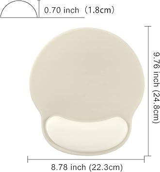 Solid Color Design Ergonomic Mouse Pad Wrist Support Rest,High Viscosity Non-Slip Gel Bottom for Office Desk Accessories, Gaming, Computer, and Laptop (Solid Khaki)