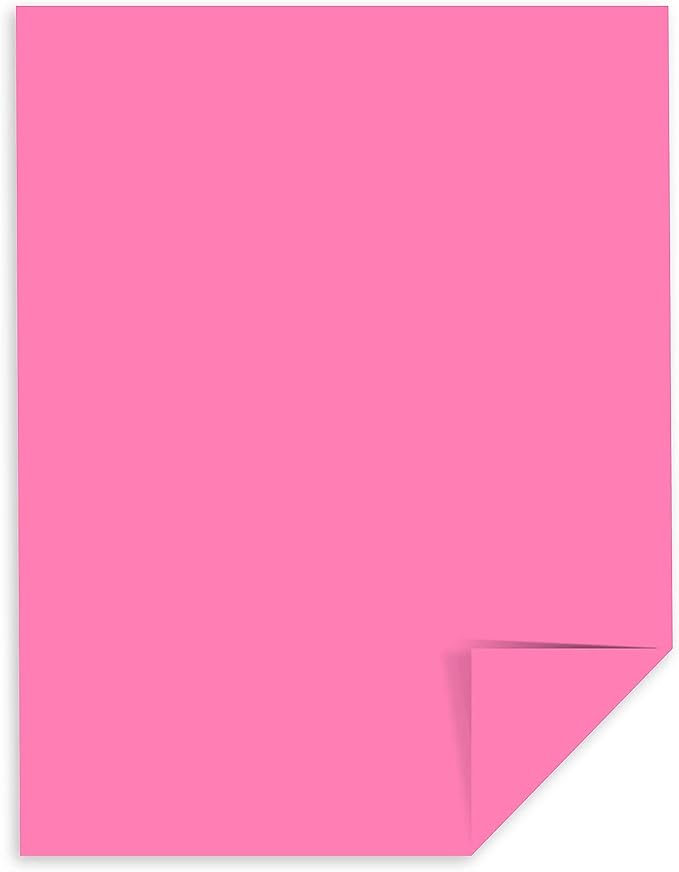 Neenah Paper 21031 Color Paper, 24lb, 8 1/2 x 11, Pulsar Pink, 500 Sheets