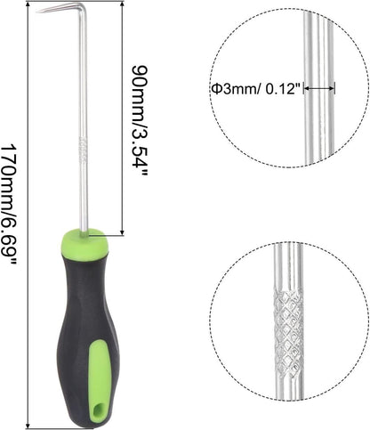 1PC Metal Garden Weeder with Ergonomic Handle and Hook for Mosquito-Proof Screen Mesh Spring Tool for Door Repair, Patio, Lawn, 1PC
