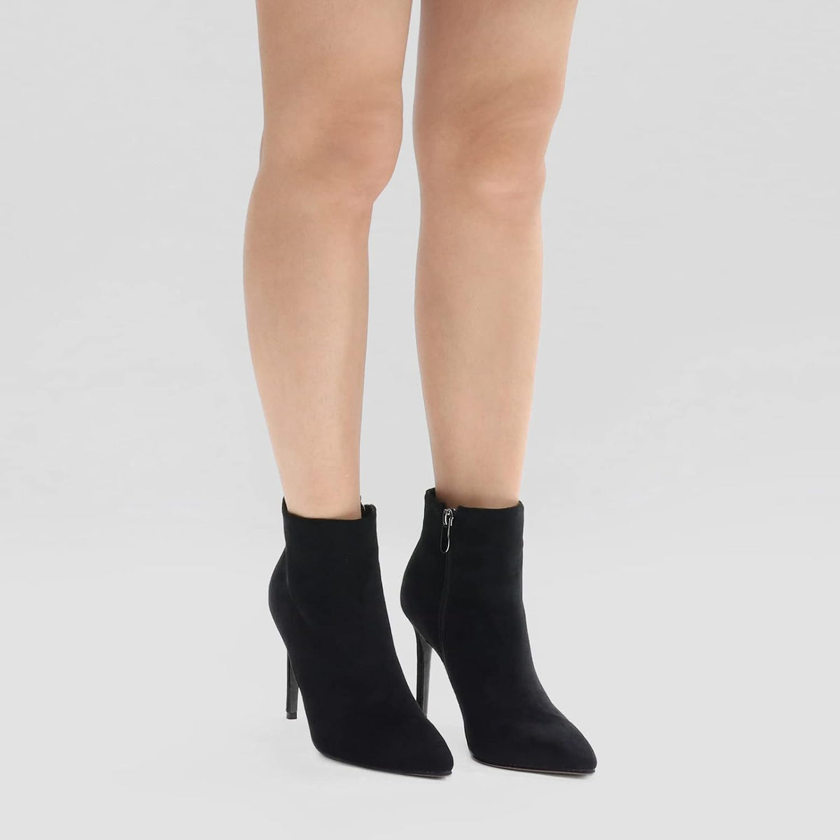 Ankle Boots for Women 4IN Stiletto High Heel Pointed Toe Boots with Zipper