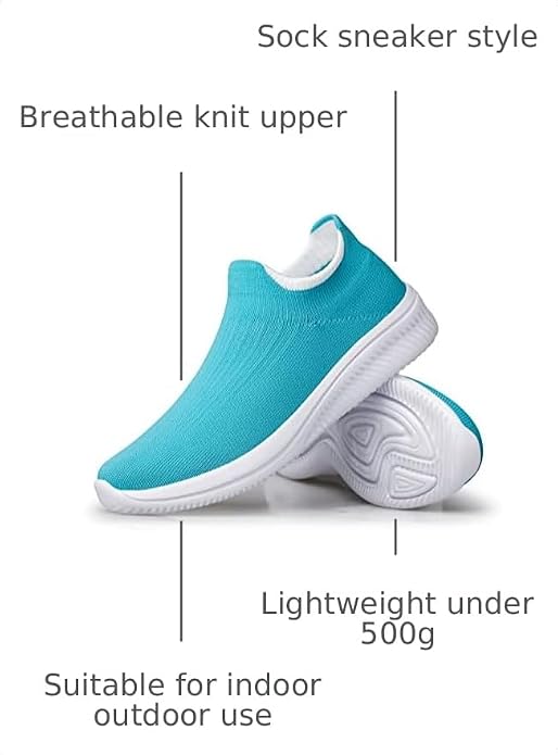 vibdiv Pull-on Shoes Women Sneakers Casual Lightweight Walking Jogging Yoga Indoor Outdoor Travel