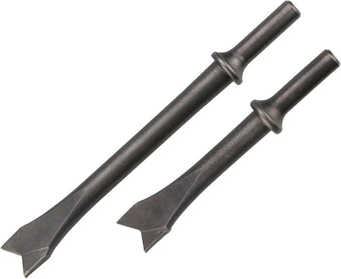 Air Chisel Head Hard Steel Solid Air Shovel Head Air Impact Hammer Bit Pneumatic Tool Accessoryies 150Y 190Y 250Y Cutting(4pcs 125mm Spring)