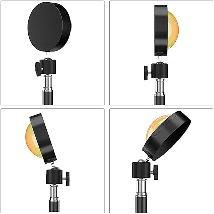 Projection Atmosphere Lamp LED Night Light,USB Projector 360 degree Rotation Photography Lamps for Home Room Studio D