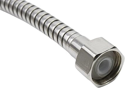 Shower Hose 59 inches, Flexible Hand Held Shower Hose Extension, Stainless Steel Shower Head Hose Extension Hose Replacement, Universal Shower Hose 12" Fitting, Sliver