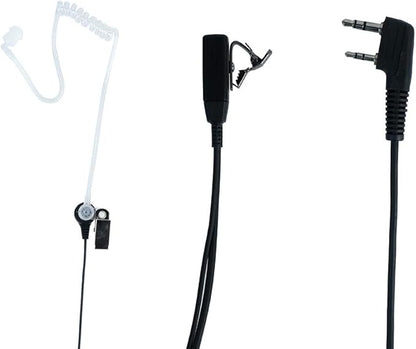 2 Pin Covert Acoustic Tube Earpiece Headset with Ptt Mic for Baofeng Puxing Wouxun 2 Way Radio Walkie Talkie