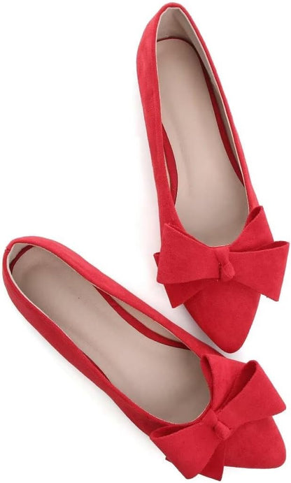 Womens Flats Fashion Pointed Toe Bowknot Ballet Flats Cute Slip On Dress Flats Comfortable Party Wedding Flats2
