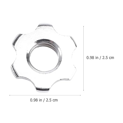 VICASKY 2pcs Screw Barbell Nut Iron Screw Cap