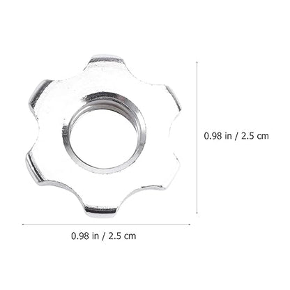 VICASKY 2pcs Screw Barbell Nut Iron Screw Cap