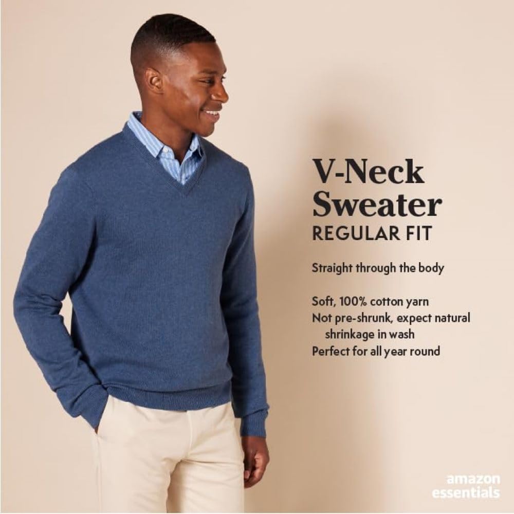 Men's V-Neck Pullover Sweater (Available in Big & Tall) 1 sustainability feature 50+ bought in past month