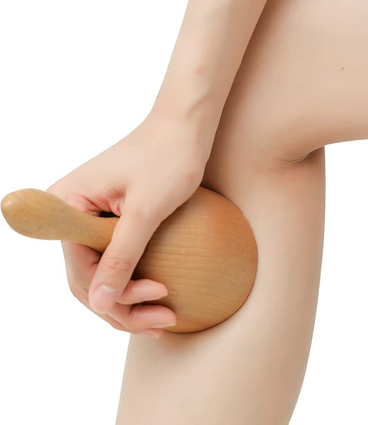 Handhleld - Wooden massage cup for wood therapy, body sculpting tools for wood therapy, lymphatic drainage, anti-cellulite, muscle pain relief