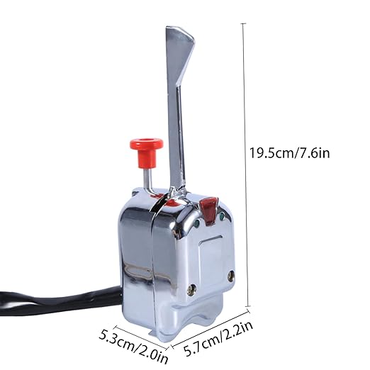 Turn Switch Supplied with Clamp Universal Street Hot Rod Chrome Turn Switch Easy to Install Control Turn Switch Compatibel with 12V