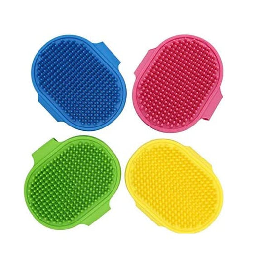 Veewon Silicone Pet Brush Pet Massage Bath Shampoo Brush Dogs Cats Cleaning Grooming Brushes (Blue)