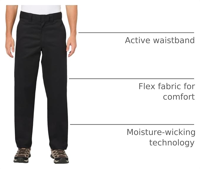 Iconic Dickies 874 FLEX Work Pants designed for comfort, moisture-wicking, and wrinkle-resistance for all-day performance.