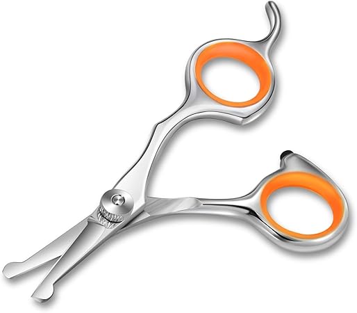 1Pc Professional Pet Hair Scissor Stainless Steel Durable Safety Rounded Tips Cat Dog Hair Cutting Tools Pets Grooming Scissors