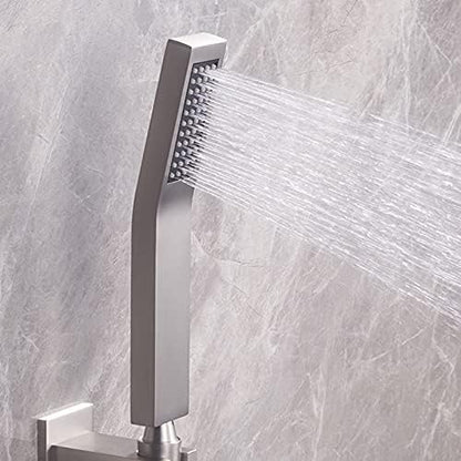 Brand: Asyas 4.2 4.2 out of 5 stars (164) Asyas Square Solid Brass Handheld Shower Head High Pressure Single Function 2.0 GPM Hand Shower Head Sprayer Brushed nickel