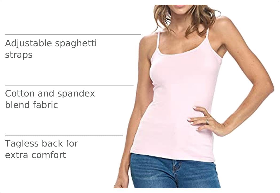 Natural Uniforms Women's Camisole Tank Top-Breathable Cotton Stretch.