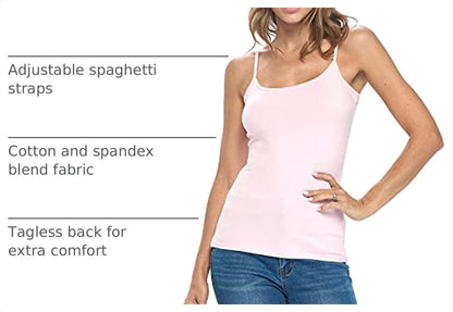 Natural Uniforms Women's Camisole Tank Top-Breathable Cotton Stretch.