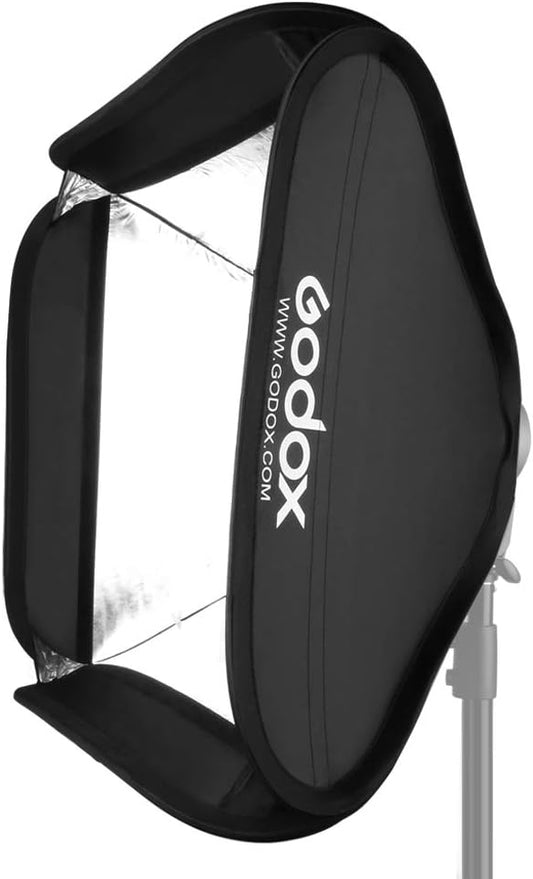 Godox Softbox 32''x32'' 80CMx80CM Fast-Setup Foldable Bowens Mount Softbox, Photography Lighting Softbox for Camera Flash Photography Studio Flash