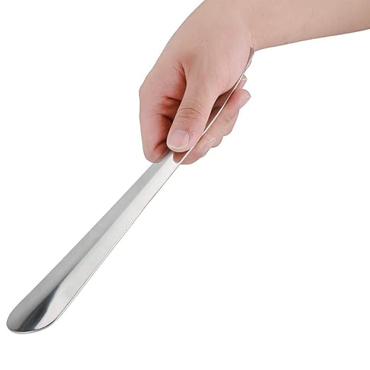 Long Handle Shoehorn, 11.8" Professional Stainless Steel Metal Shoe Horn Long Handle Shoe Horn for Men Women Seniors Elderly