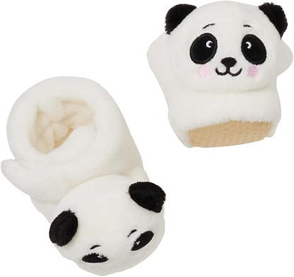 Enesco Izzy and Oliver New Baby Infant Panda Character Super Soft Booties, White, One Size