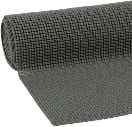 Duck Brand EasyLiner Select Grip Shelf Liner - Non Adhesive Liner for Cabinets, Drawers, Pantry - Dark Gray, 12 in. x 10 ft.