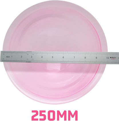 ZILAMPU Vacuum Cupping Machine Accessories, XXL 10 inch Diameter Big Buttock Shape Suction Therapy Cups 250MM with Y Hose for Butt Lift,Body Massage (Pink-1 Pair)