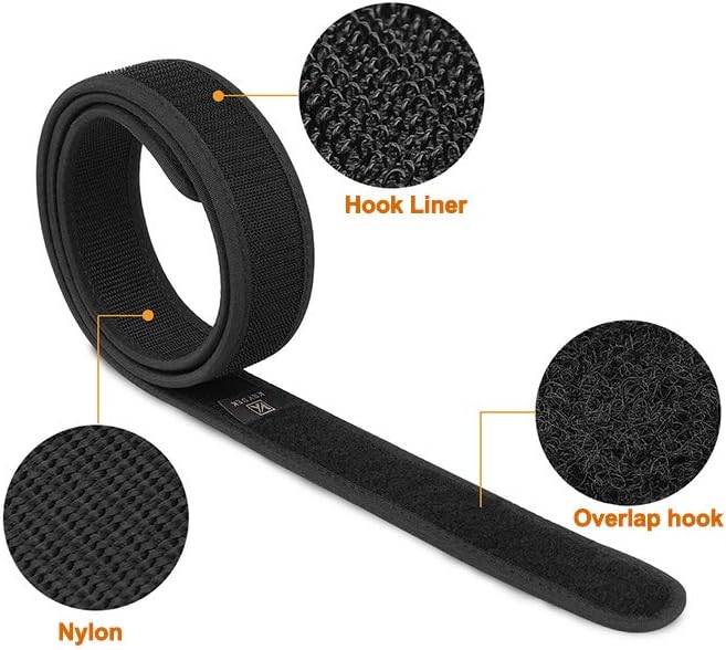 KRYDEX Hook Liner Inner Belt for Duty Belt 1.5" Tactcial Inner Belt Black