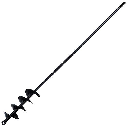 30" x 2" Extended Length Auger Drill Bit for Planting Bulb  Bedding Plant Auger 100 Solid Barrel-No Need to Squat Post Hole Digger for 38" Hex Drive Drill- Easy Planter Garden Auger