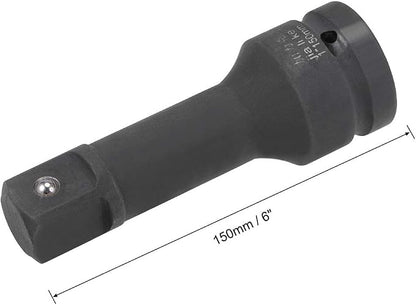 uxcell 1" Drive by 6" Impact Extension Bar for Use with Air Impact Wrenches, Breaker Bars, Ratchets, CR-MO Steel