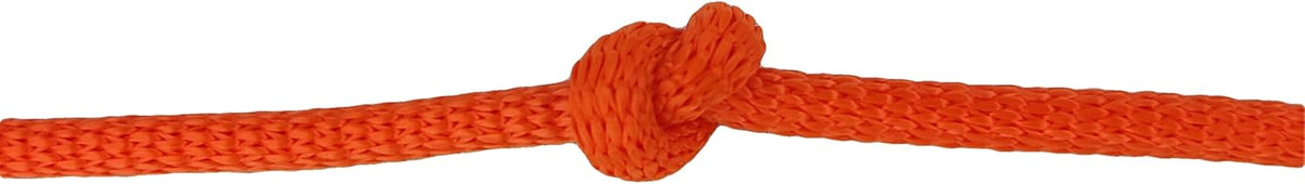 1/4 inch Neon Orange Dacron Polyester Rope - 500 Foot Spool | Solid Braid - High Visibility (500 ft)
