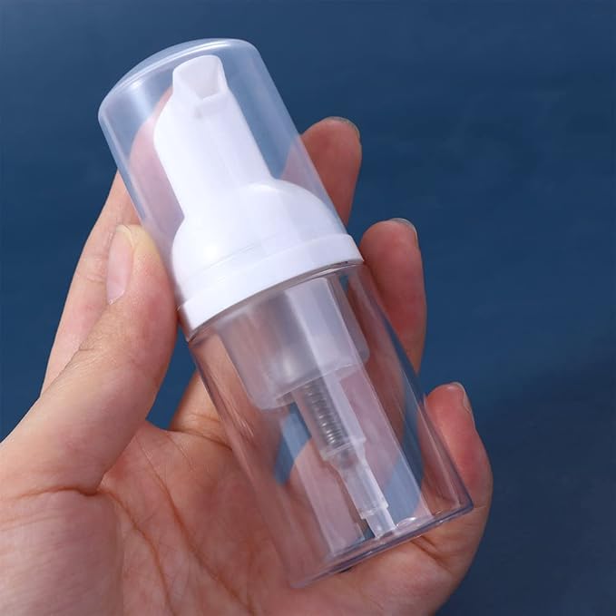 Plastic Foam Pump Bottle, 30/40/50/60ml Portable Travel Foaming Dispenser Mini Cosmetic Dispenser Shampoo Cleanser Empty Refillable Bottle(50ml), AM15SD09XKOUS